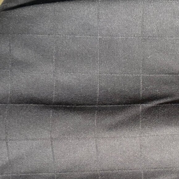 Vicci Uomo Suit Black Window Pane 4 Button Jacket & Pants Cuffed Hem Sz 42L/35W - Picture 6 of 15